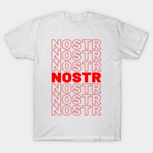 Nostr Decentralized Network Protocol Bitcoin T-Shirt